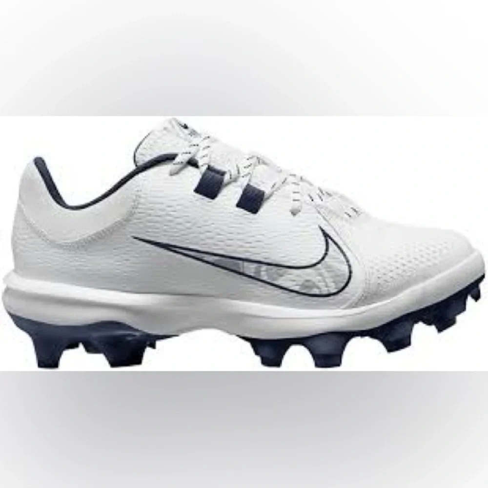 Nike hyperdiamond 4 Pro MCS softball cleats white women's‎ size 9.5 athletic